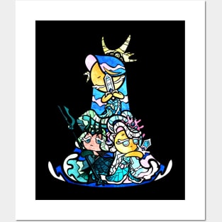 Sea fairy - stained glass cookie run Posters and Art